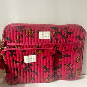 Sézane Otto Print Laptop and Quilted Pouch Set
